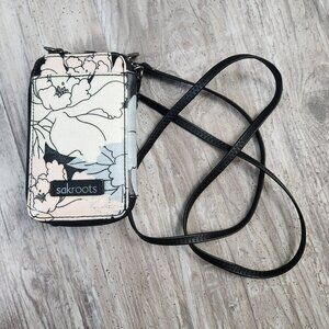 Sakroots Duo Wristlet & Crossbody Travel Bag Smartphone Artist Circle Peony
